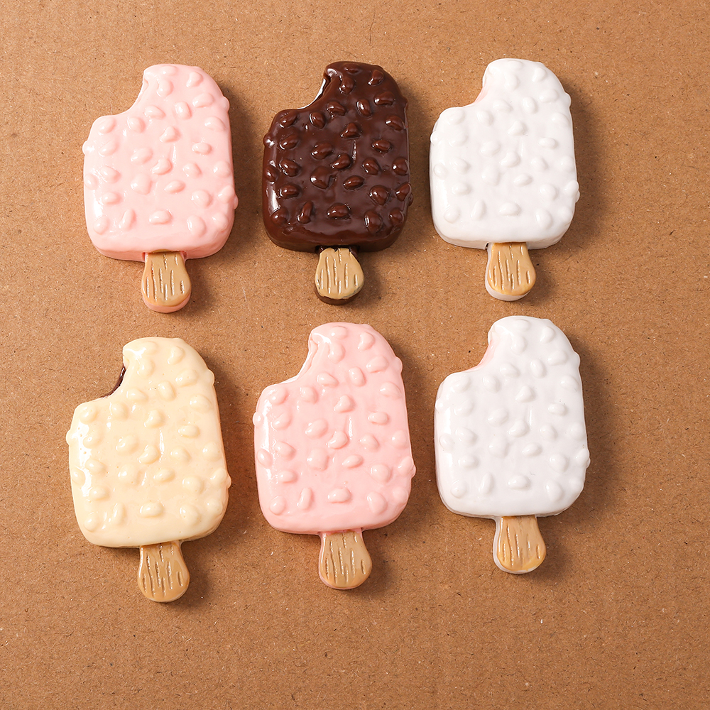 Art Craft Items - 4pcs Simulation Food Ice Cream Charms