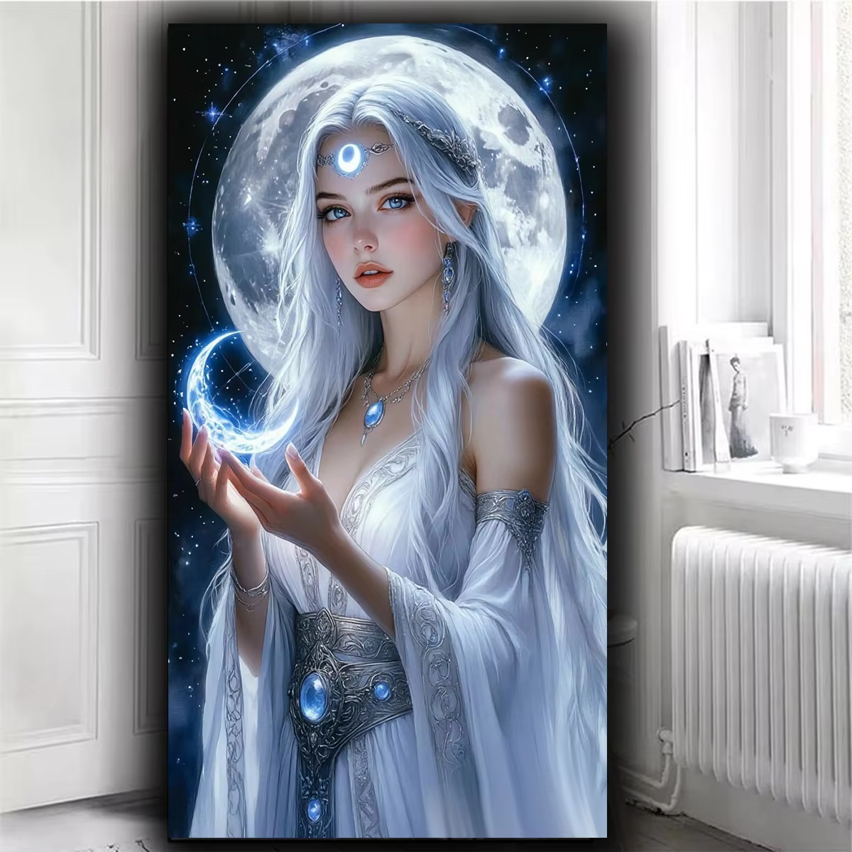 Art And Craft Valentine - Amazing Moon Queen Full Round Square