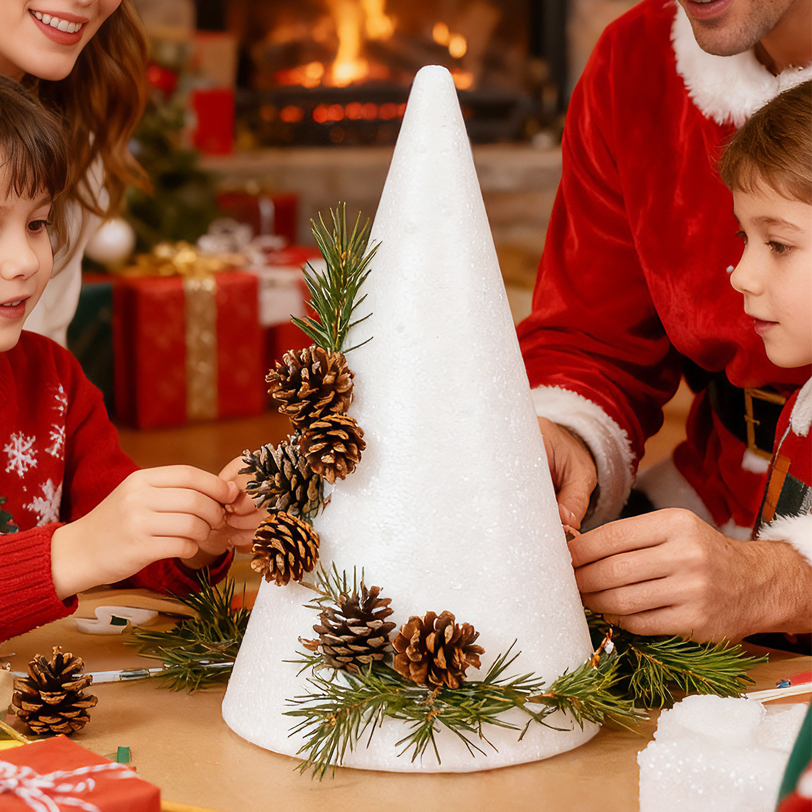 Art Craft Education - Foam Craft Cones White Polystyrene Cones