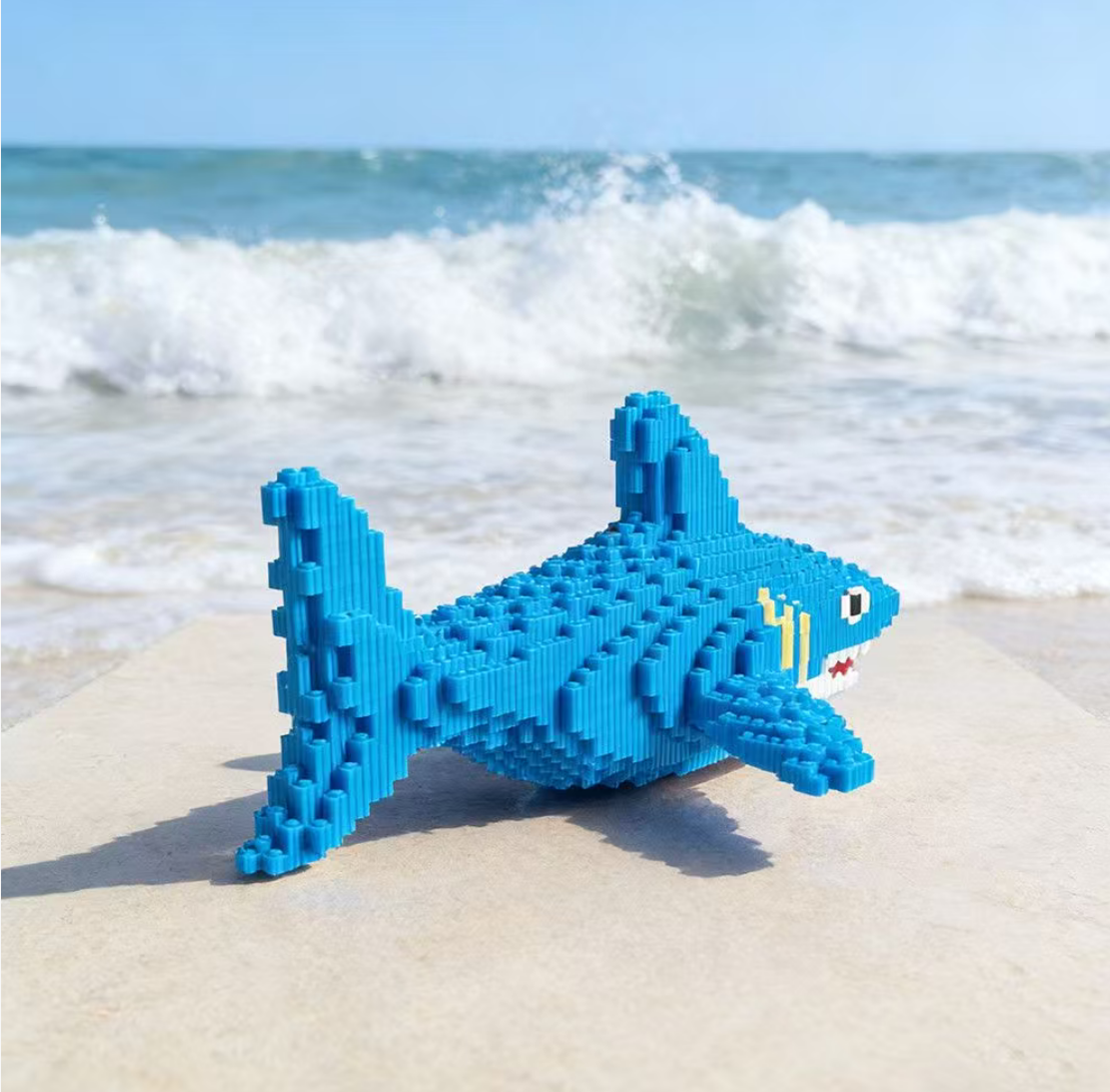 Art Craft Room - Shark Shaped Micro Particle Building Ornament
