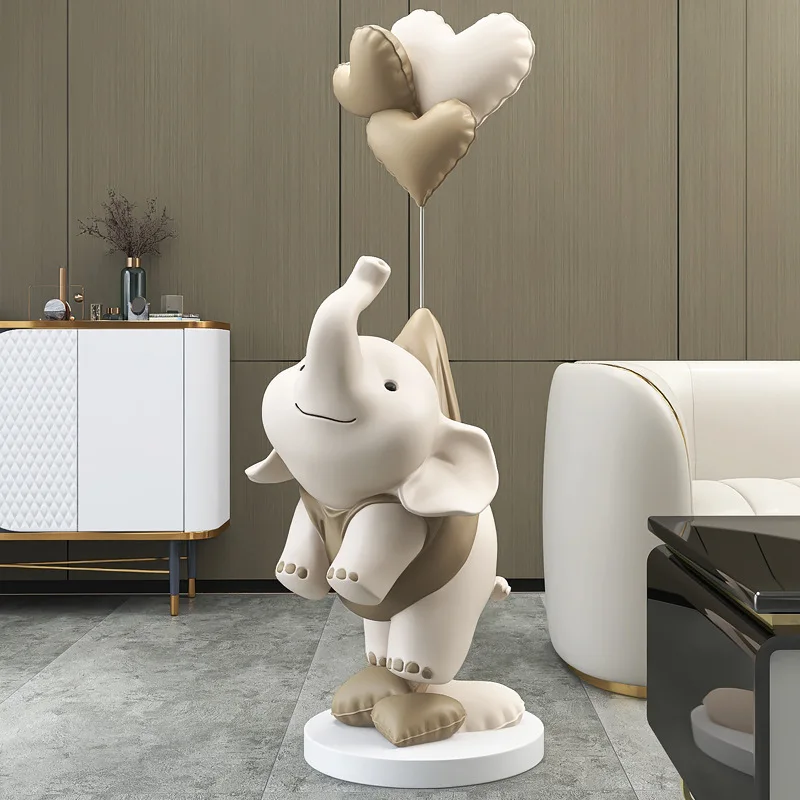 Exhibition Of Art And Craft - A Light Luxury Elephant Landing Decoration