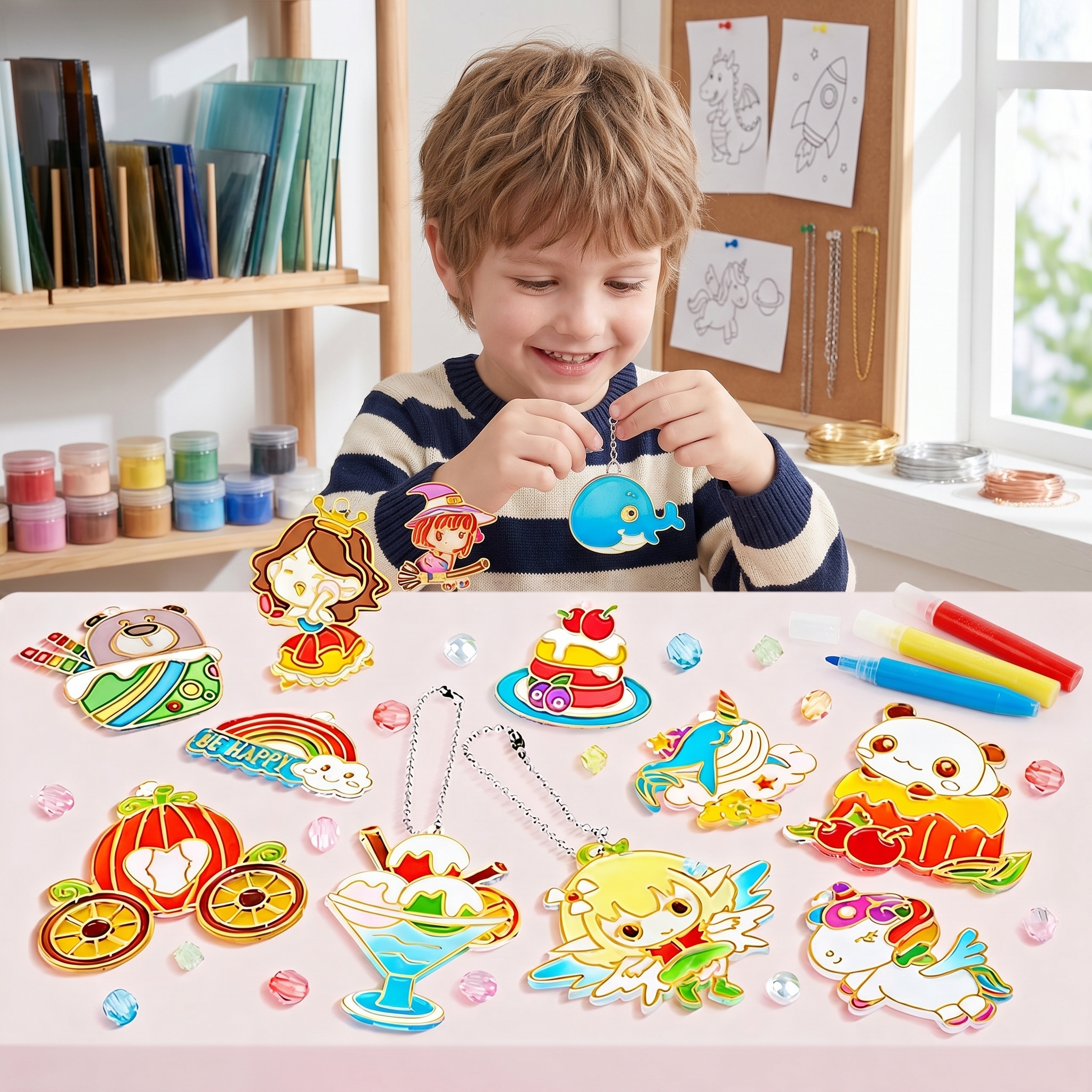 Art Craft Education - DIY Crystal Gel Painting Kit Craft