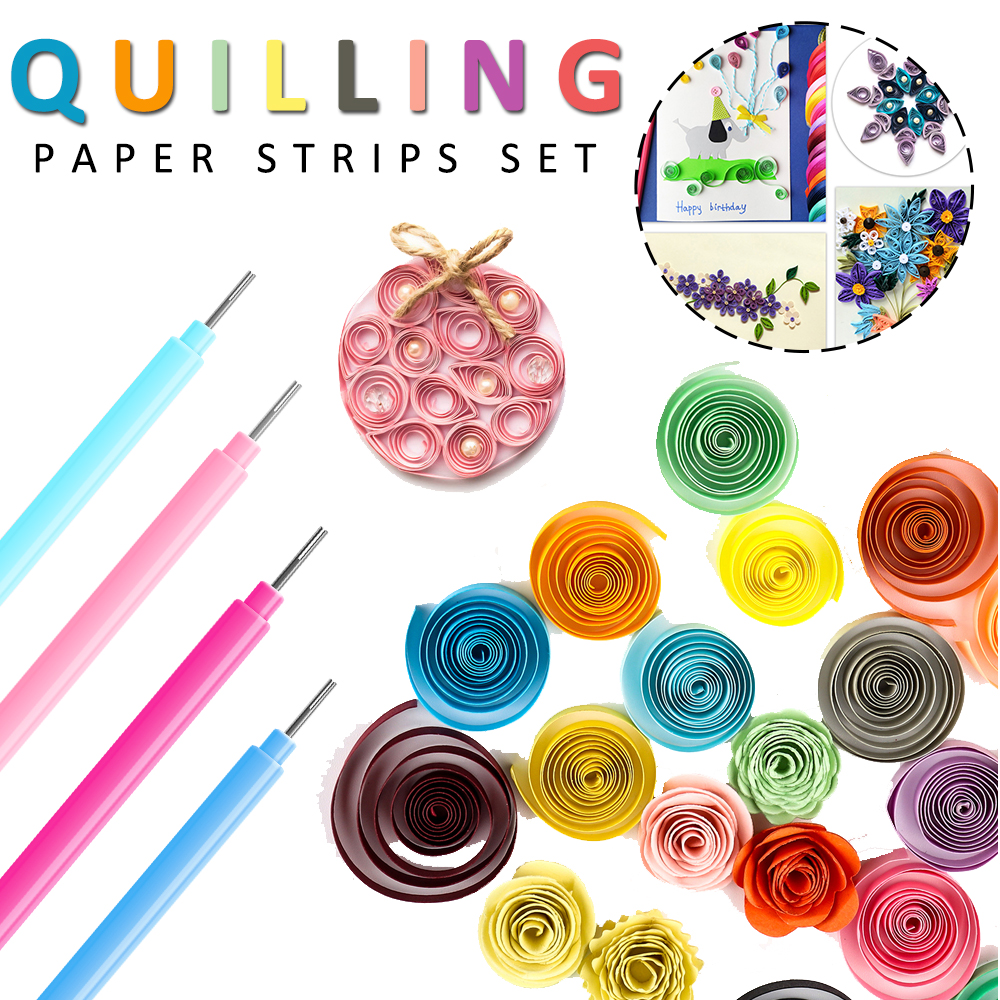 Quilling Paper Strips - Colorful 100pcs/pack Quilling Paper Strips Set