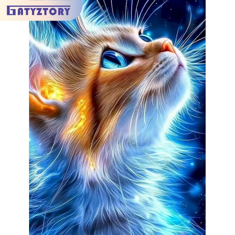 Art Craft Number - 40x50cm Cat Painting By Numbers Crafts