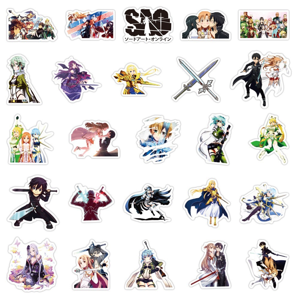 1 Pack Anime Sticker Sword Art - Art Craft Online incelemesi ve fiyatı