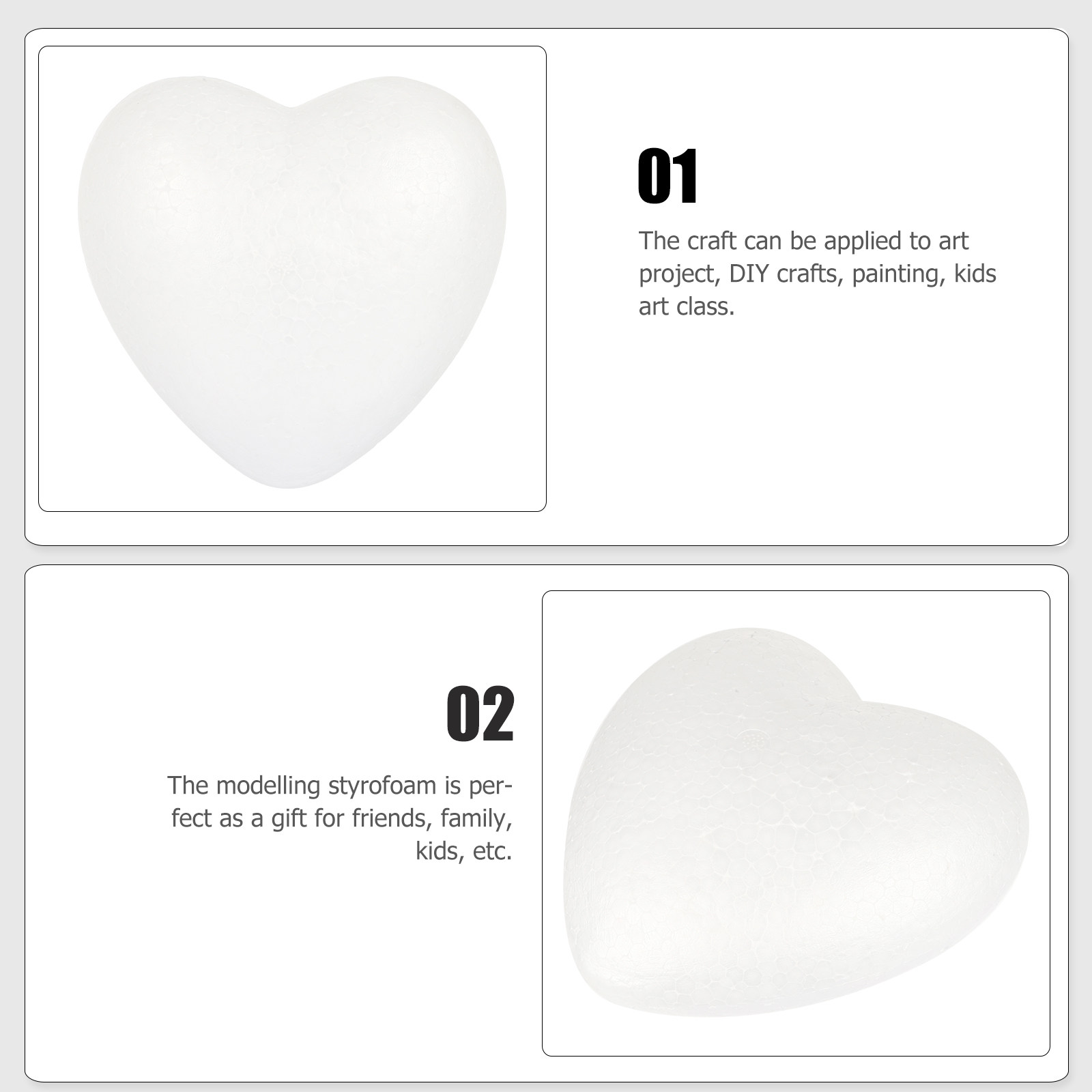 White Polystyrene Heart Balls  - Art And Craft Valentine incelemesi ve fiyatı
