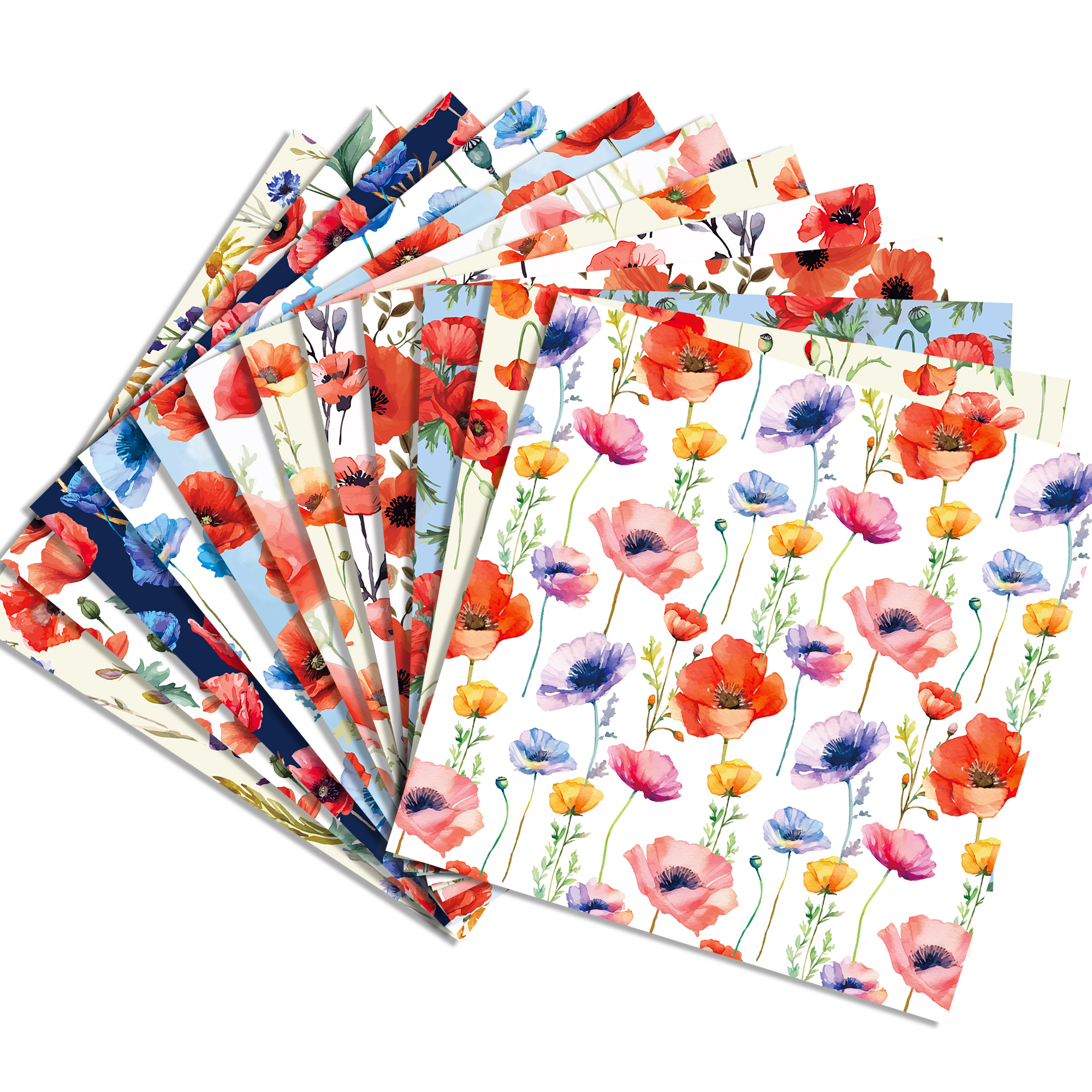 24pcs 30*30cm Poppy Red Flower - Art Craft Items incelemesi ve fiyatı