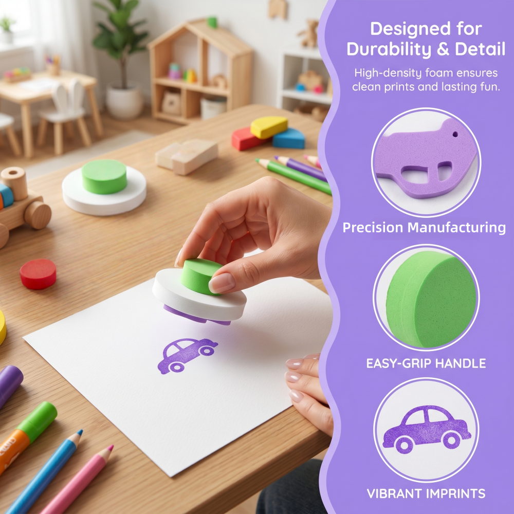 6Pcs EVA Vehicle Foam Stamps,  - Art Craft Education incelemesi ve fiyatı