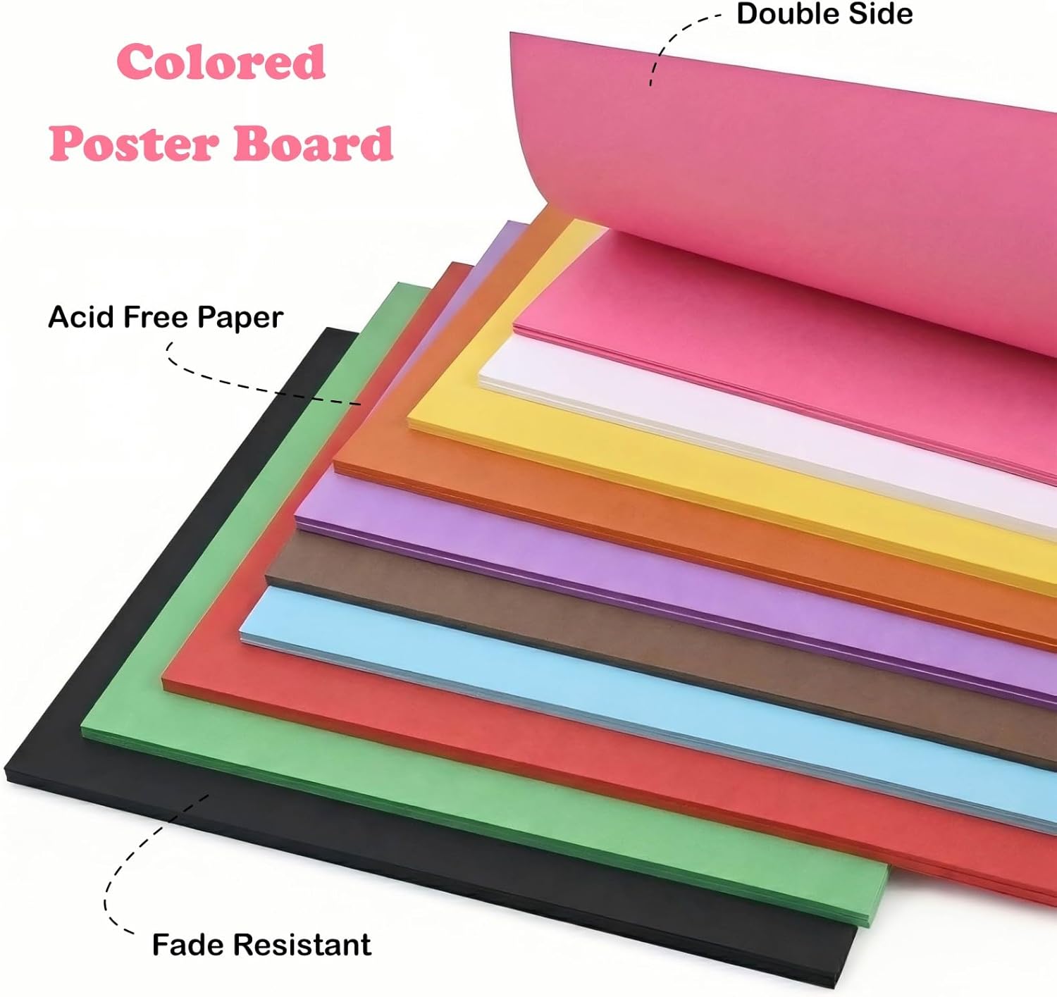 50 Colored Poster Boards 11.7x - Exhibition Of Art And Craft incelemesi ve fiyatı