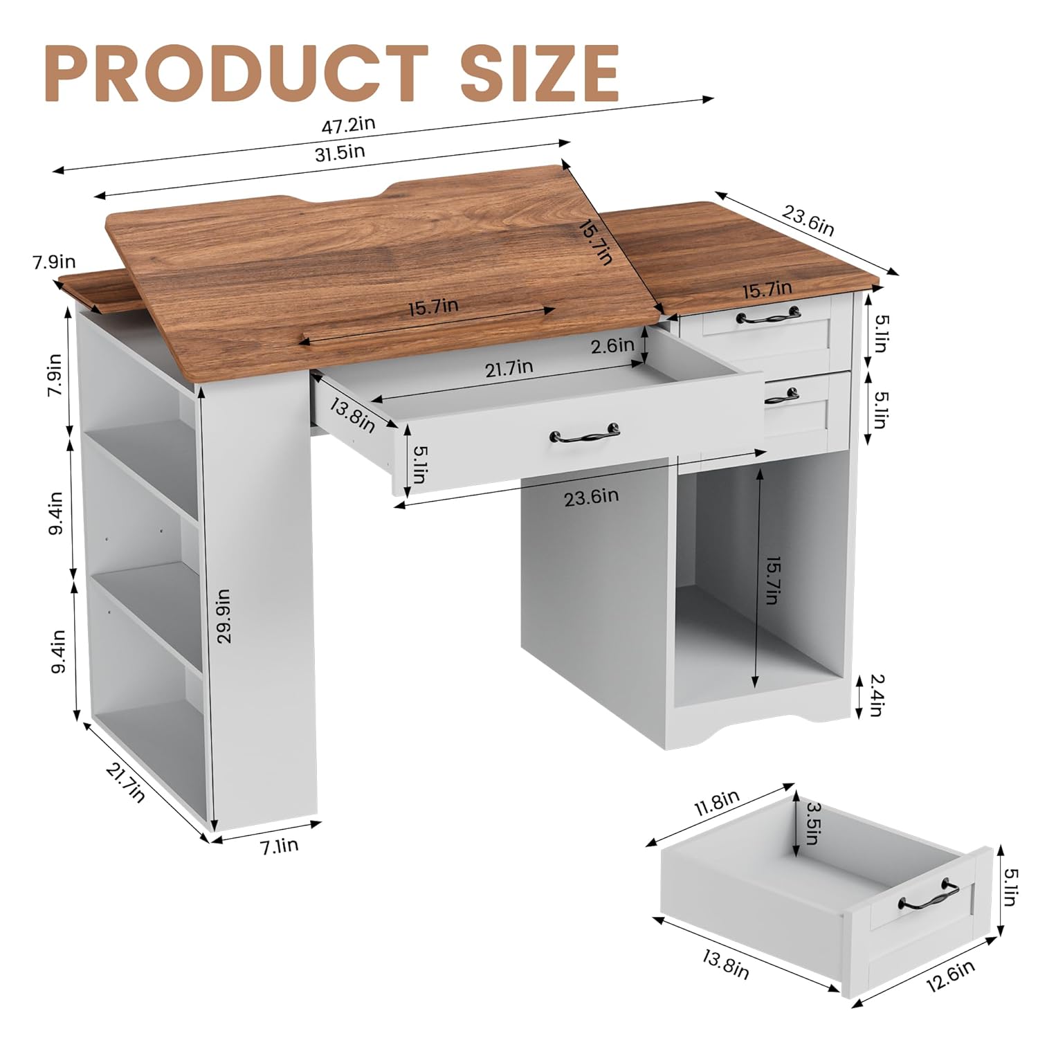 Drafting Table with Storage Ca - Art & Craft Zone incelemesi ve fiyatı