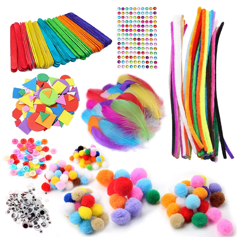 Kids Creative Plush Stick Pomp - Art Craft Education incelemesi ve fiyatı