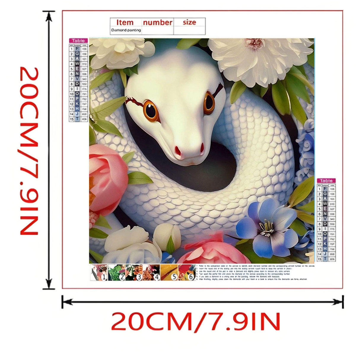 1 set of White Snake Diamond P - Art Craft Adult incelemesi ve fiyatı