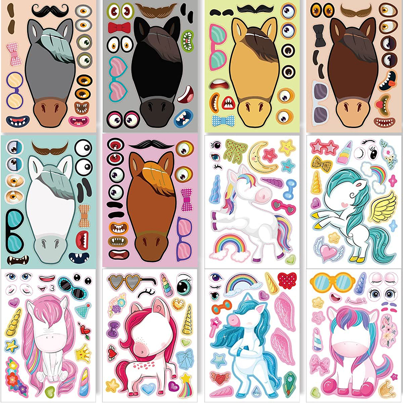 12/24 Sheets Make a Face Stick - Art And Craft Zoo Animals incelemesi ve fiyatı