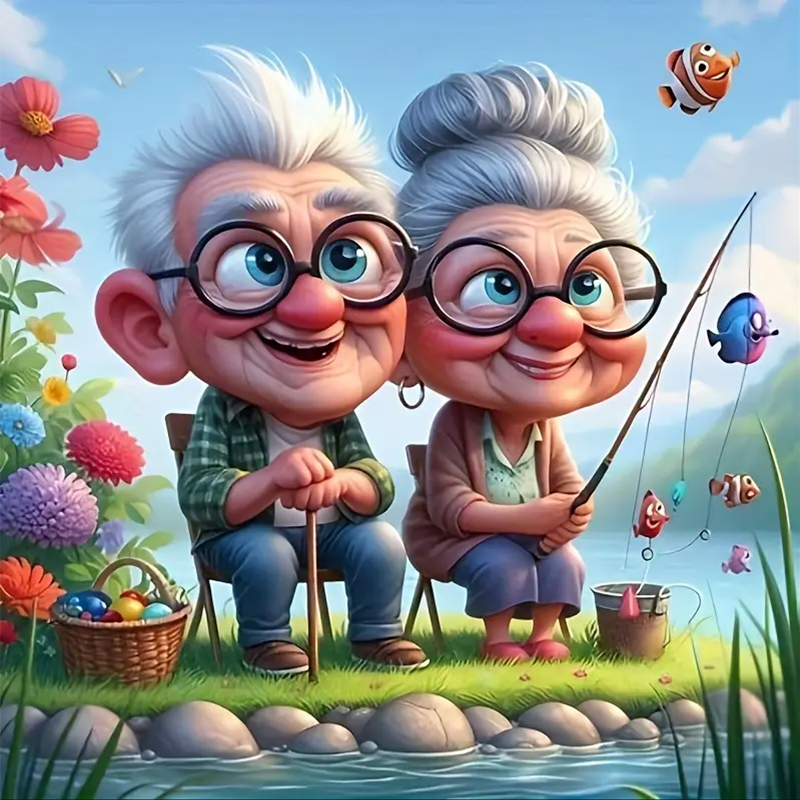 Grandparents Fishing Diamond P - Art Craft Adult incelemesi ve fiyatı