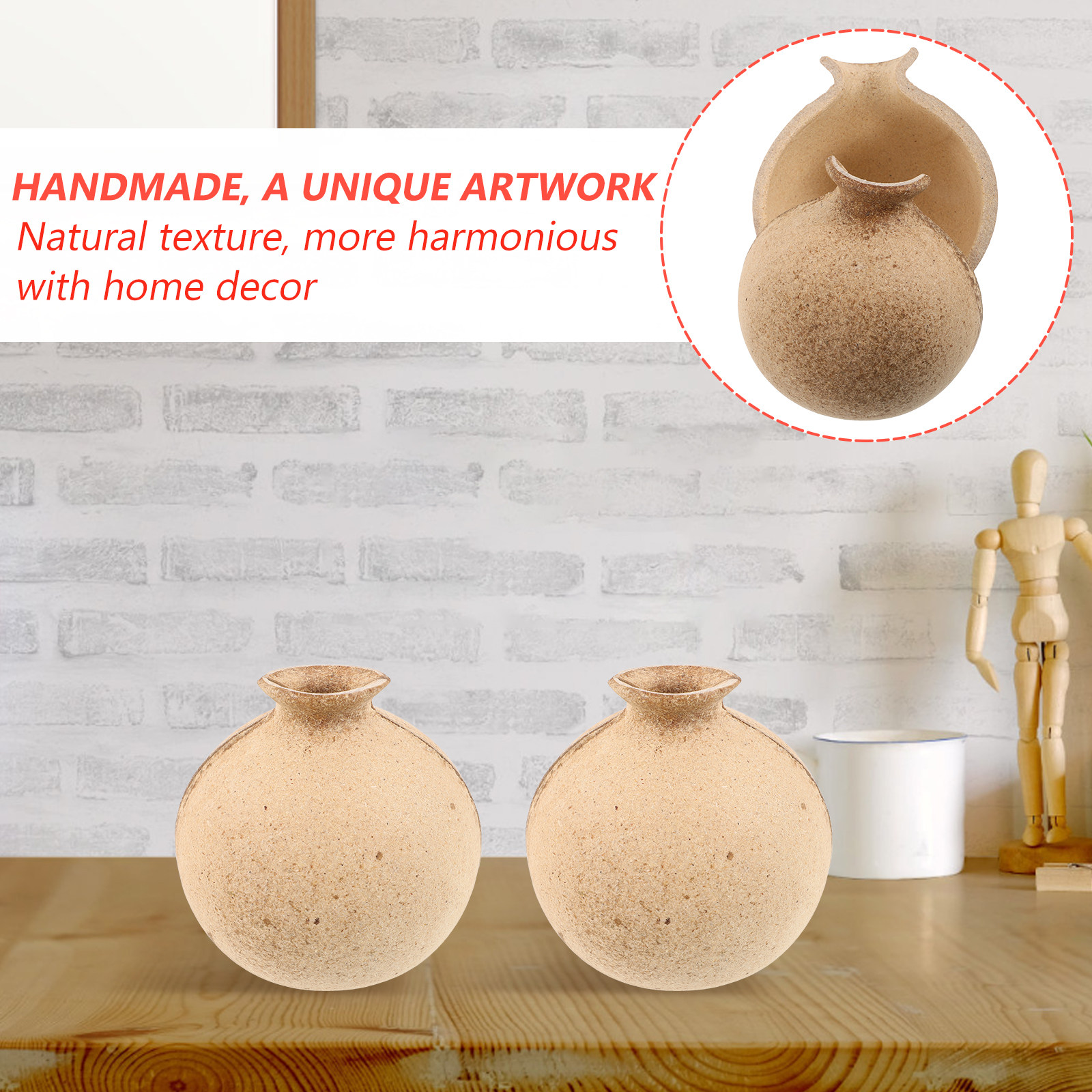 4Pcs Wooden Half Vase Mold DIY - Art Craft Room incelemesi ve fiyatı