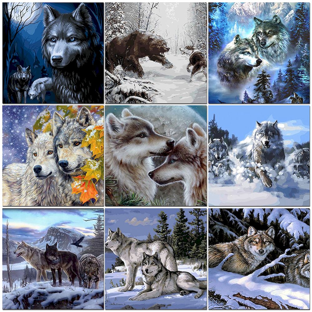 Painting By Numbers Wolf Oil P - Art Craft Number incelemesi ve fiyatı