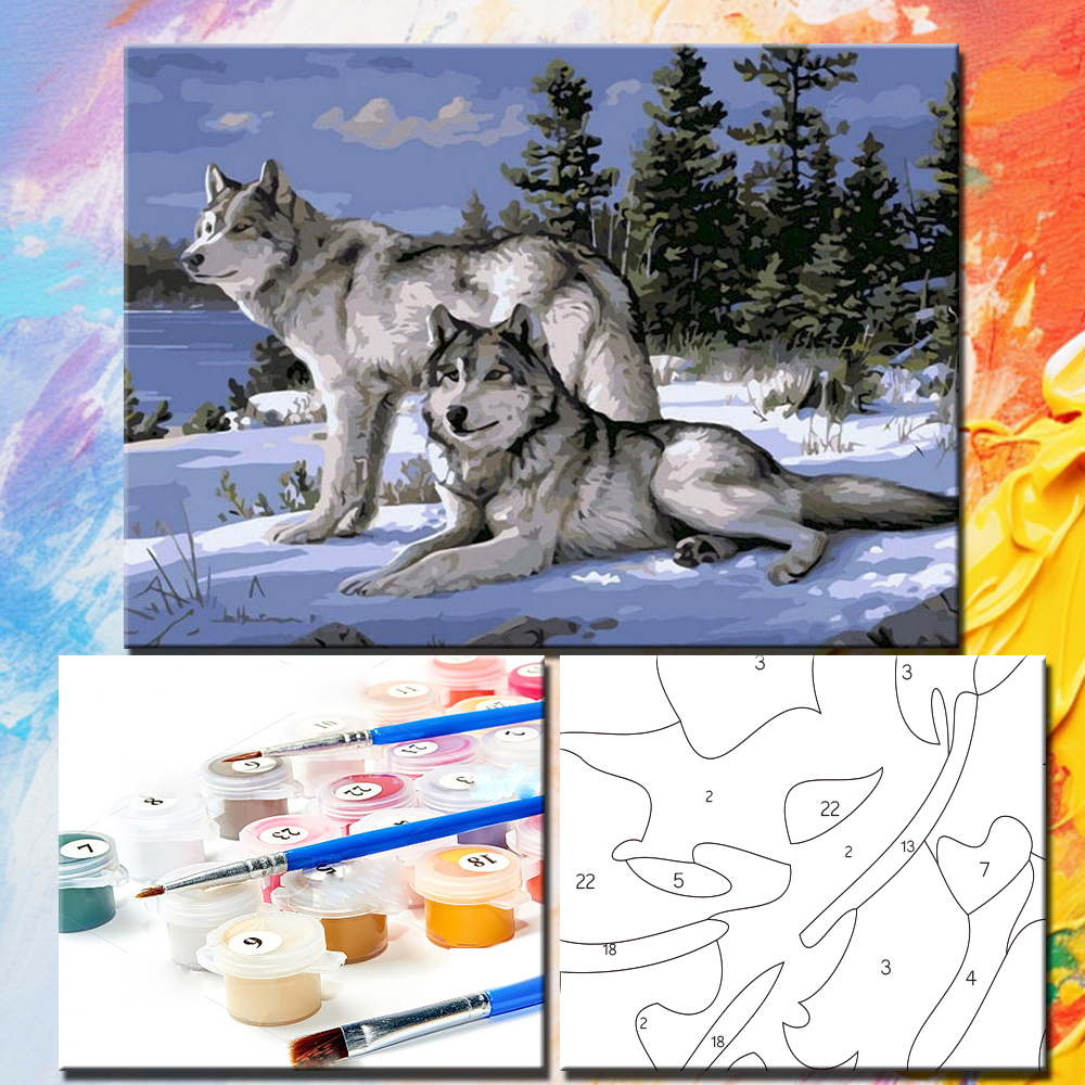Painting By Numbers Wolf Oil P - Art Craft Number incelemesi ve fiyatı