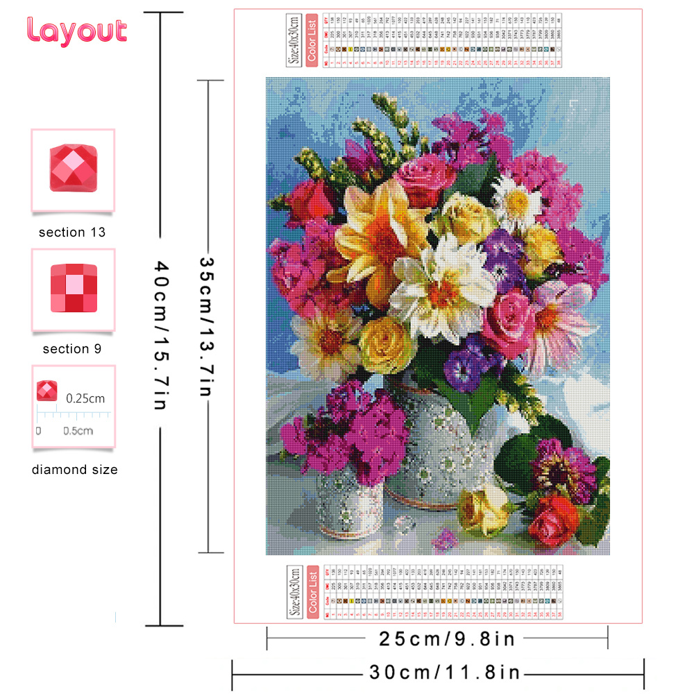 Full Diamond Mosaic Flower 5D  - Art Craft Flower incelemesi ve fiyatı
