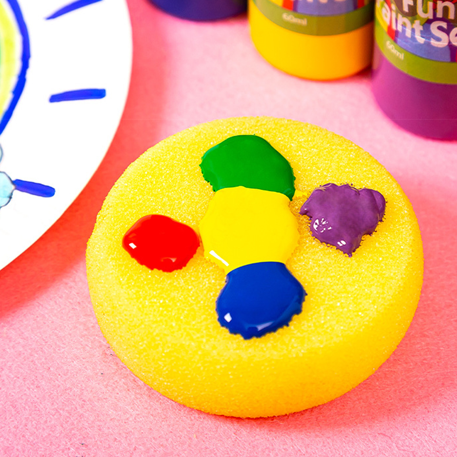 5pcs Round Stencil Sponge Wood - Art And Craft With Paint incelemesi ve fiyatı