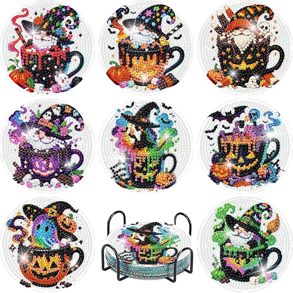 8PCS 5D Halloween Gnome Diamon - Art Craft Adult incelemesi ve fiyatı