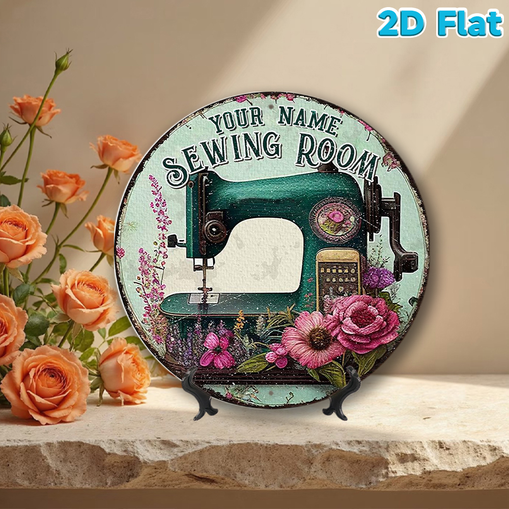 Custom Name Sewing Room Round  - Art Craft Room incelemesi ve fiyatı