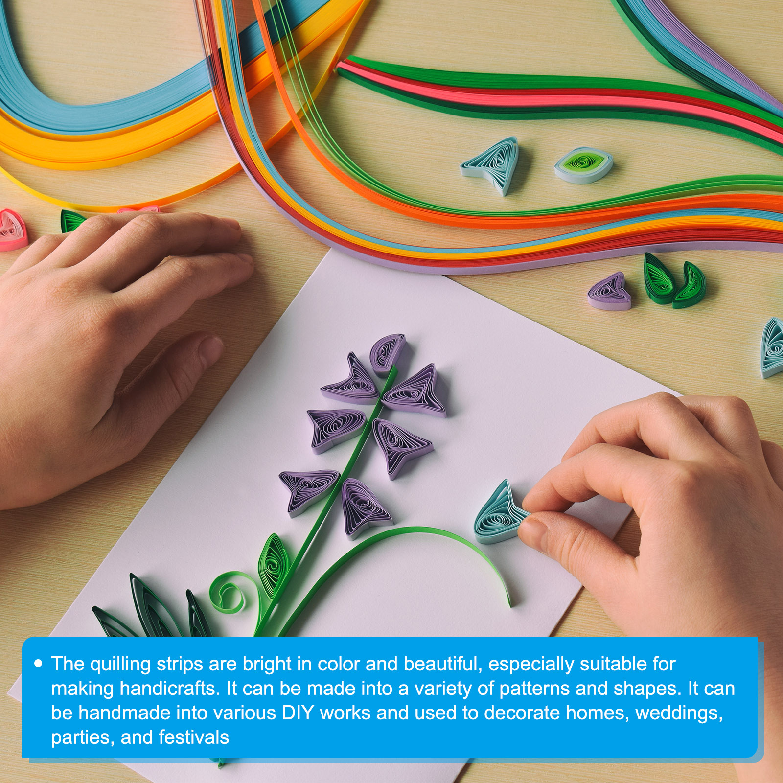600/840pcs Quilling Strips Pap - Quilling Paper Strips incelemesi ve fiyatı