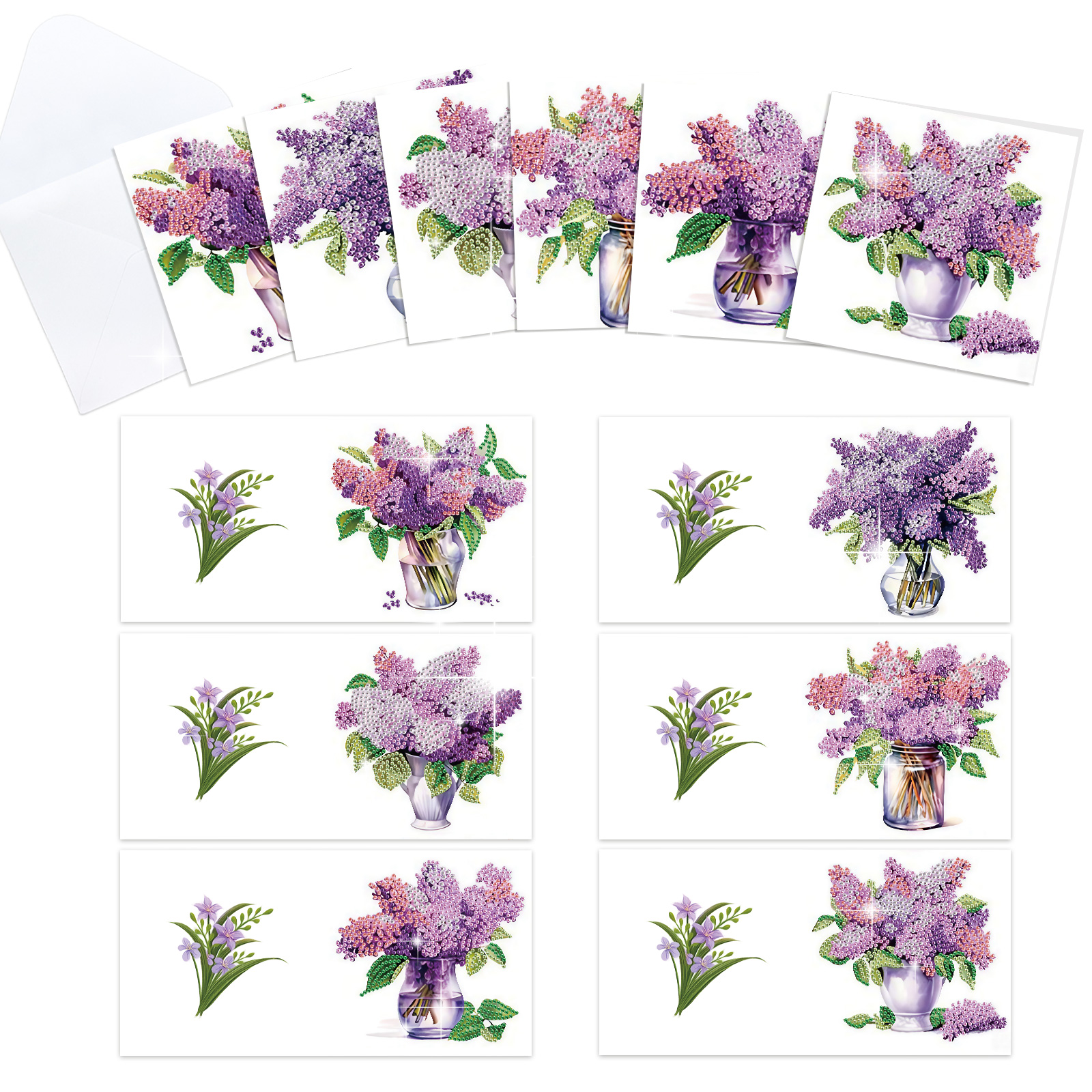 6Pcs Diamond Art Painting Gree - Art Craft Flower incelemesi ve fiyatı
