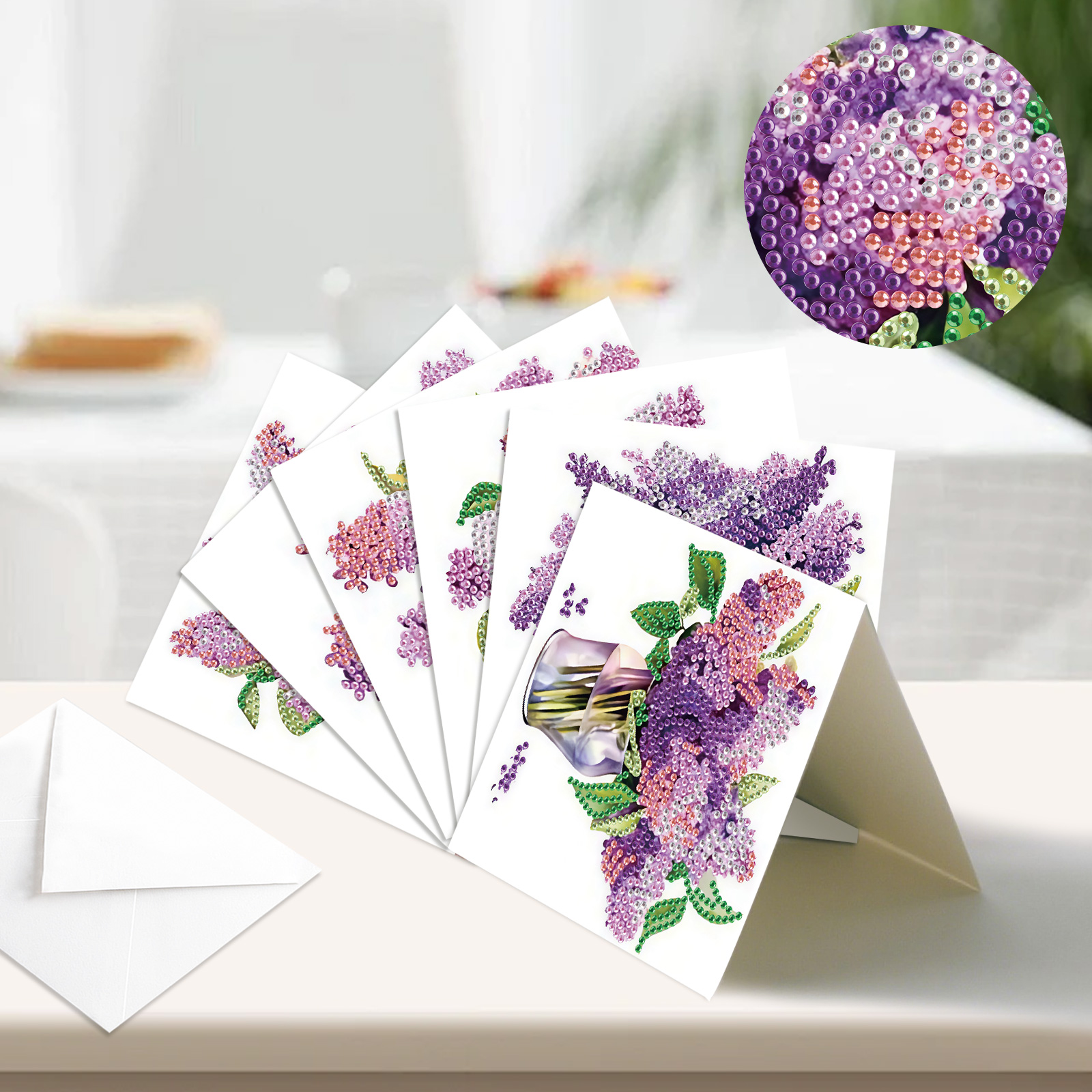6Pcs Diamond Art Painting Gree - Art Craft Flower incelemesi ve fiyatı