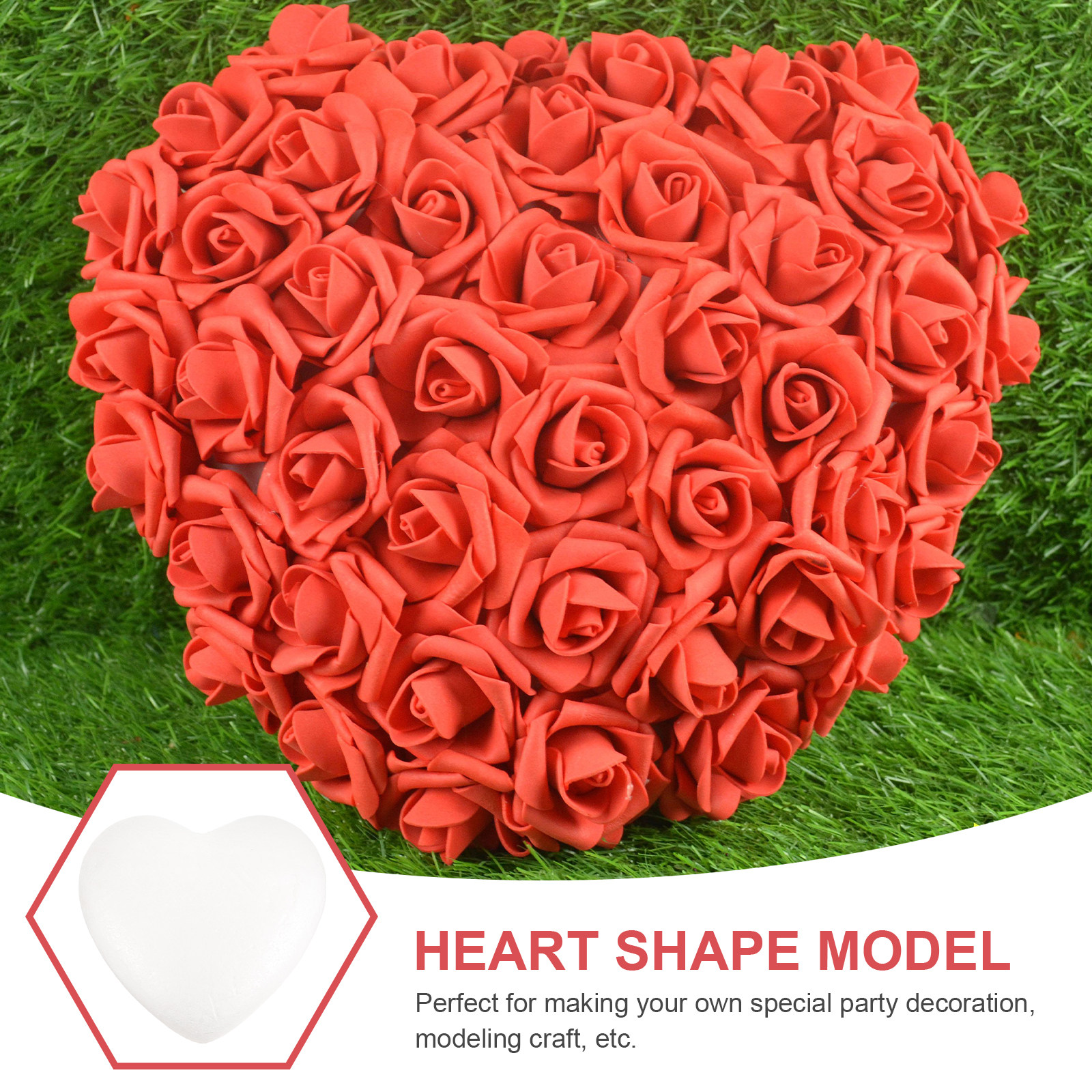White 23Cm Modeling Heart Poly - Art And Craft Valentine incelemesi ve fiyatı