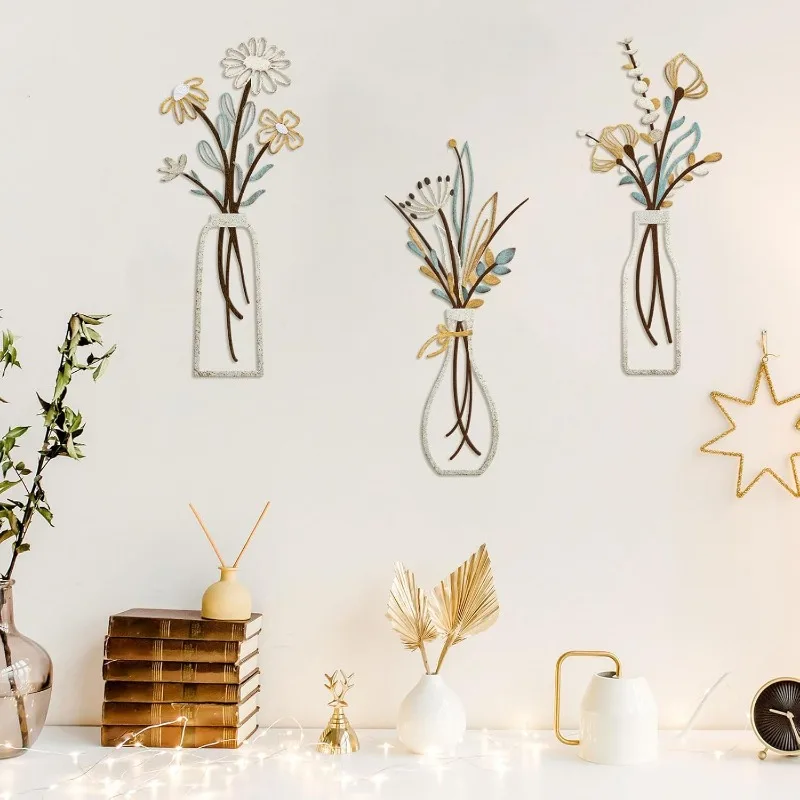 3pcs Metal Flowers Wall Decora - Art Craft Room incelemesi ve fiyatı