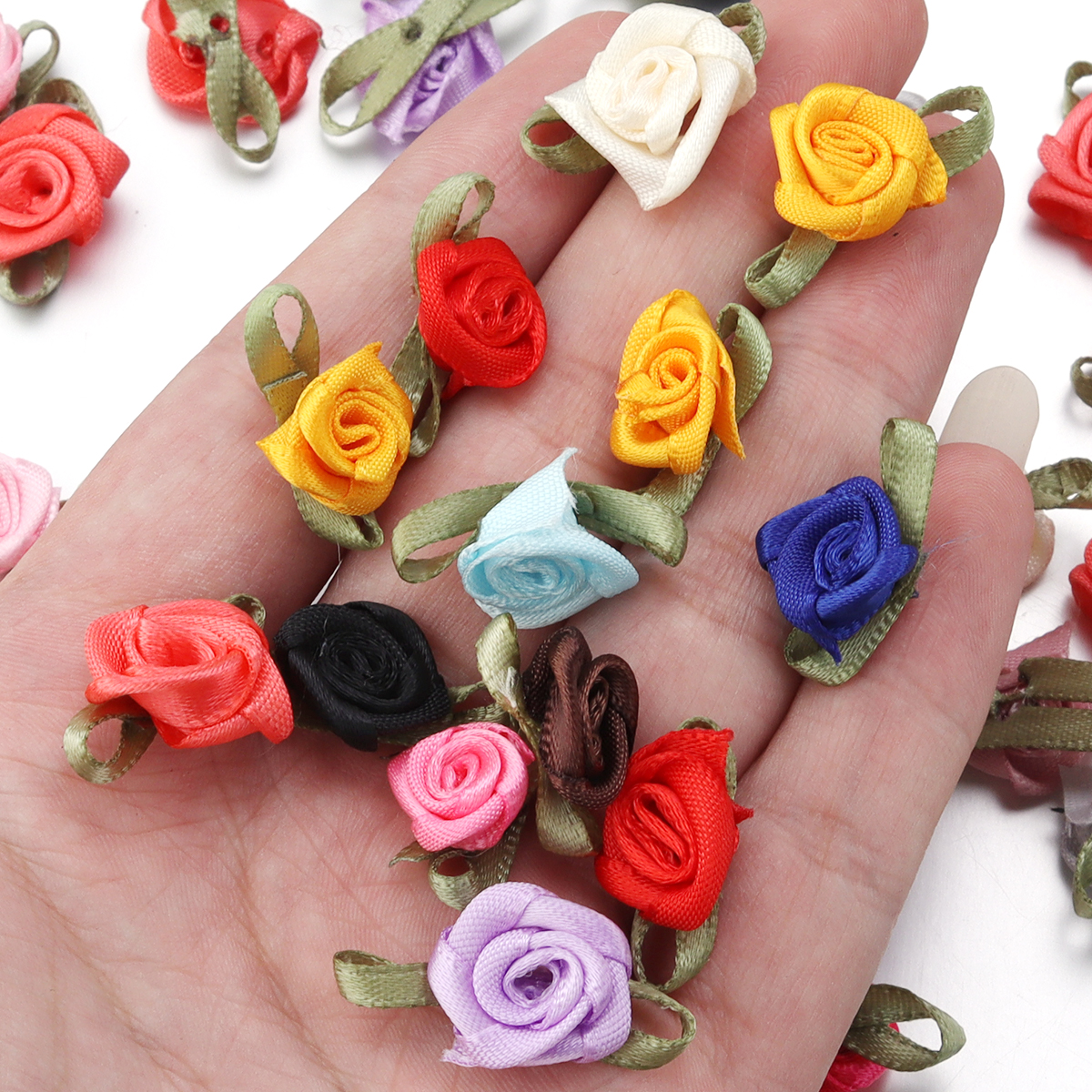 50Pcs 1.5x2.5cm 18 Colors For  - Art Craft Flower incelemesi ve fiyatı