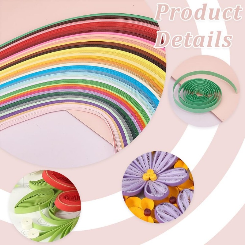 1Set 12 Pcs Quilling Paper Ste - Quilling Paper Strips incelemesi ve fiyatı