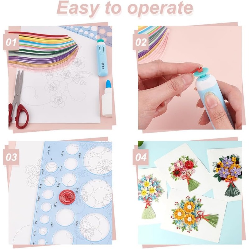 1Set 12 Pcs Quilling Paper Ste - Quilling Paper Strips incelemesi ve fiyatı