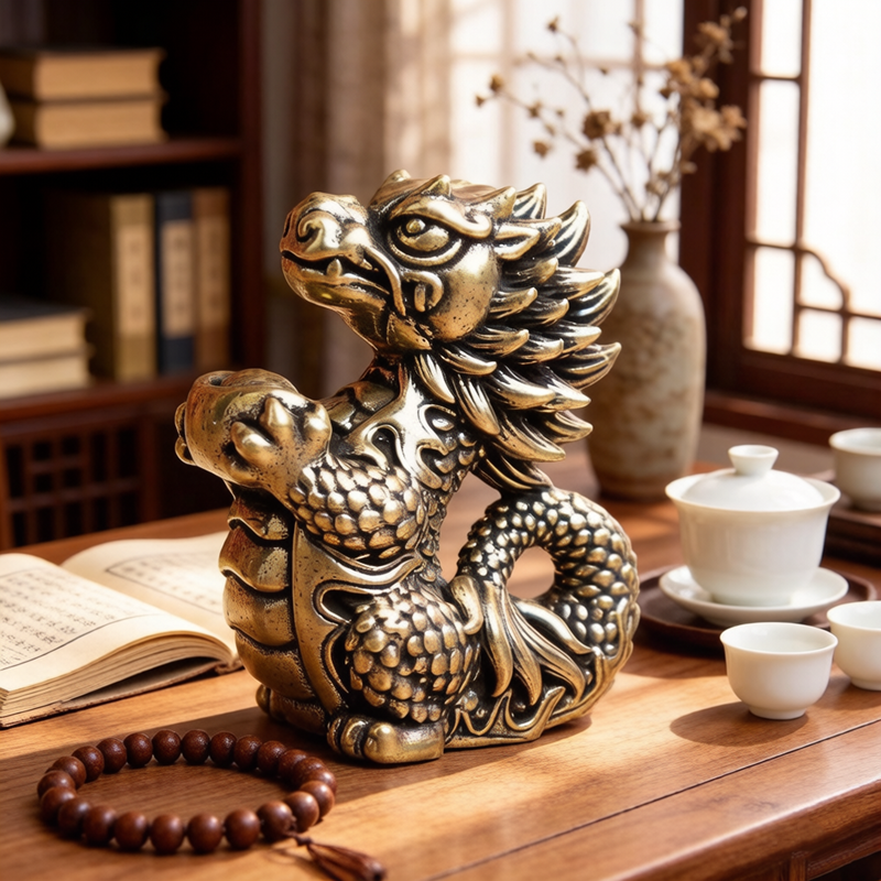 Antique Brass Zodiac Dragon Fi - Exhibition Of Art And Craft incelemesi ve fiyatı