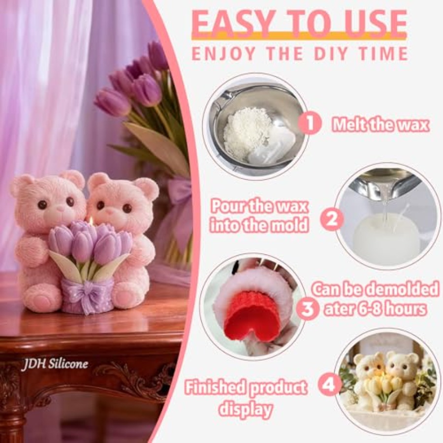 1PCS Holding Tulip Mold, Silic - Art And Craft Valentine incelemesi ve fiyatı