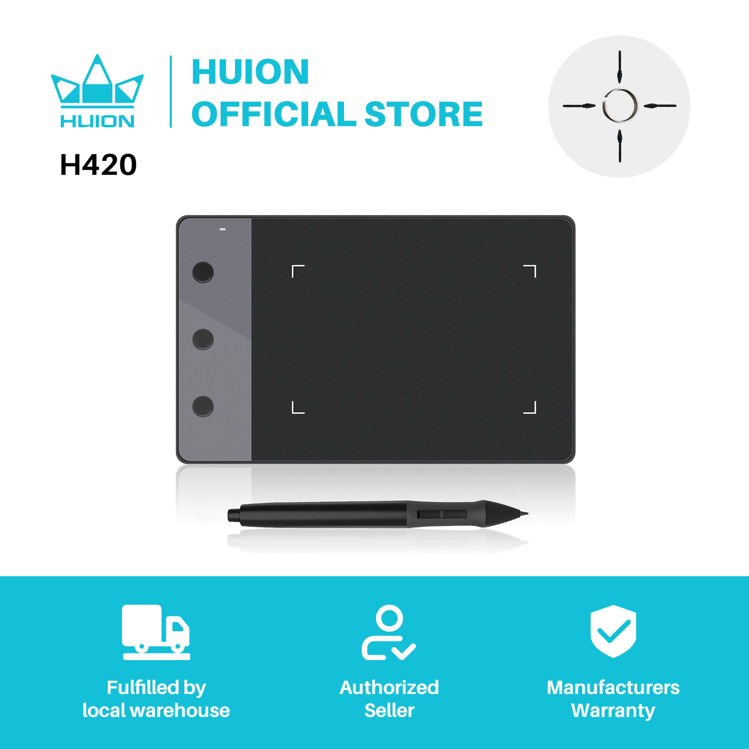 New HUION H420 Graphics Tablet - Art Craft Online incelemesi ve fiyatı