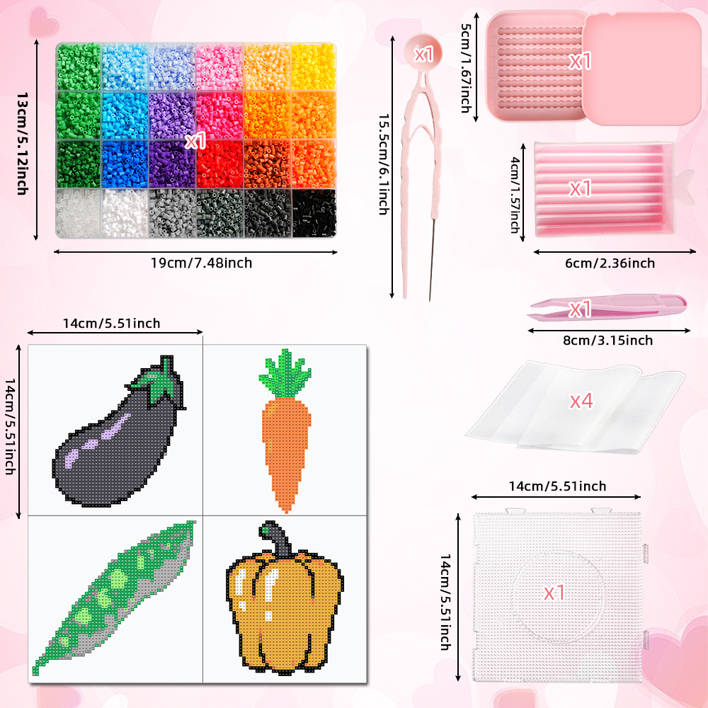 2.6mm 24 Colors Series Perler  - Art And Craft Vegetable incelemesi ve fiyatı