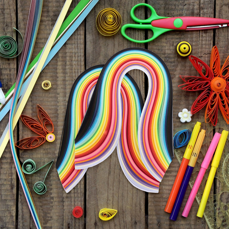 260pcs Rainbow Color Paper Qui - Quilling Paper Strips incelemesi ve fiyatı