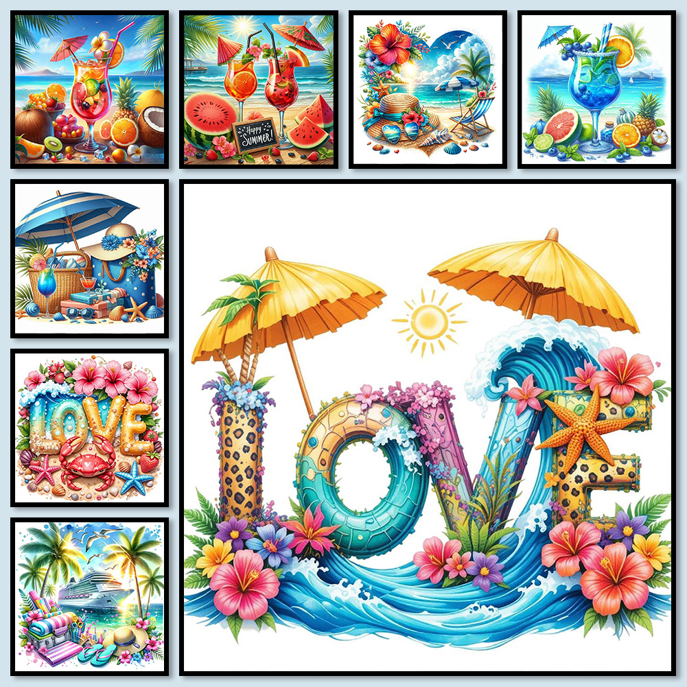 Summer Beach Full DIY 5D Round - Art Craft Idea incelemesi ve fiyatı