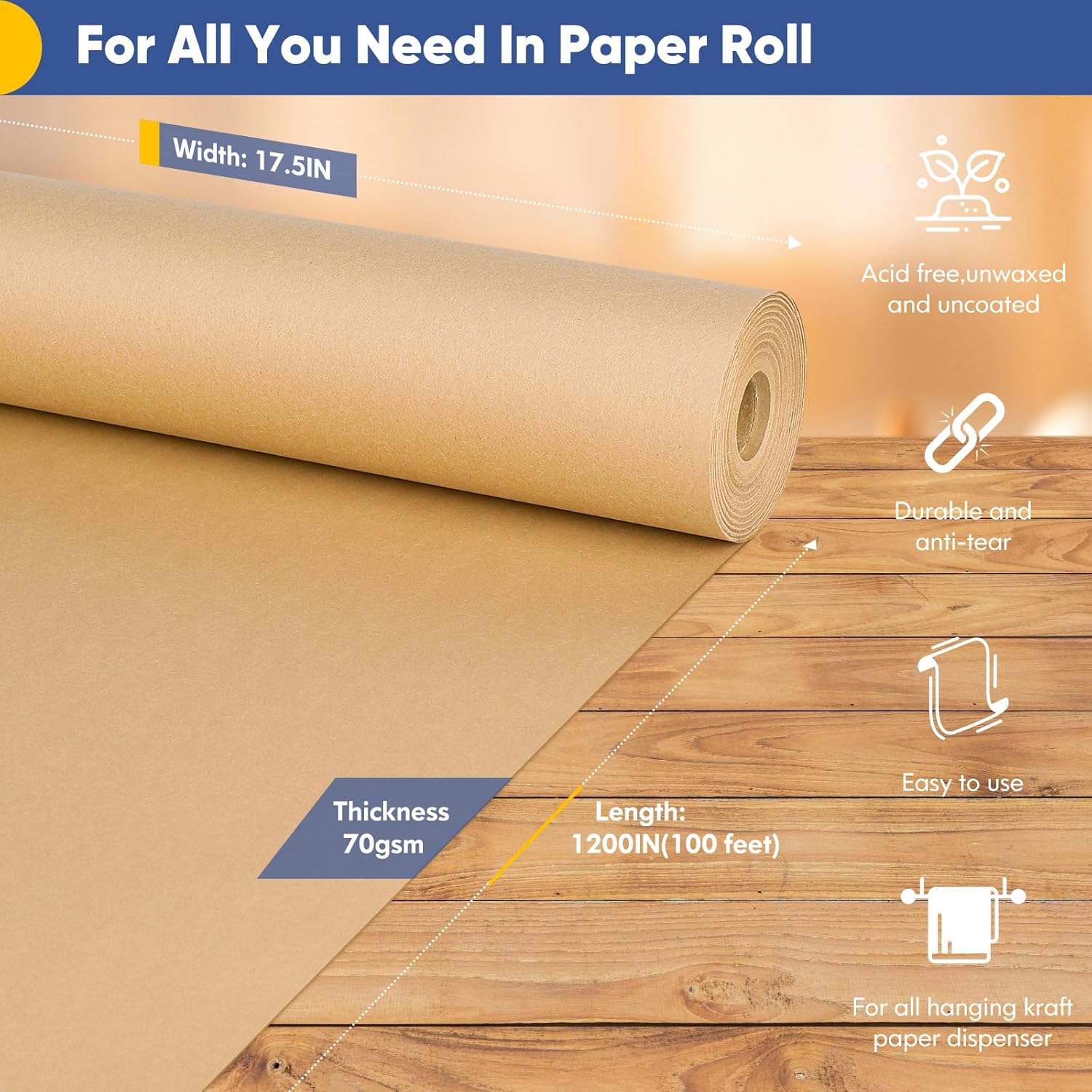 Vanhench Brown Wrapping Paper  - Art Craft Flower incelemesi ve fiyatı