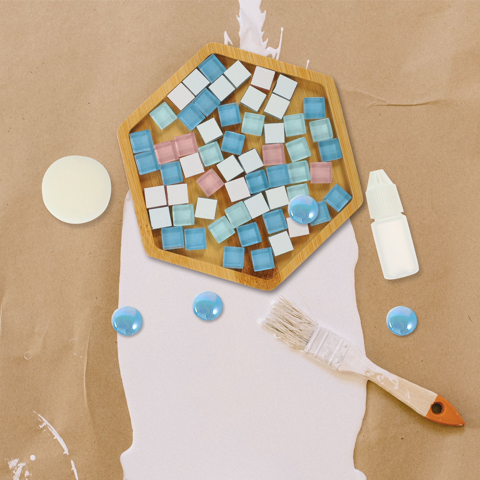 1Set Creative Coaster Making K - Mosaic Tile Supply incelemesi ve fiyatı
