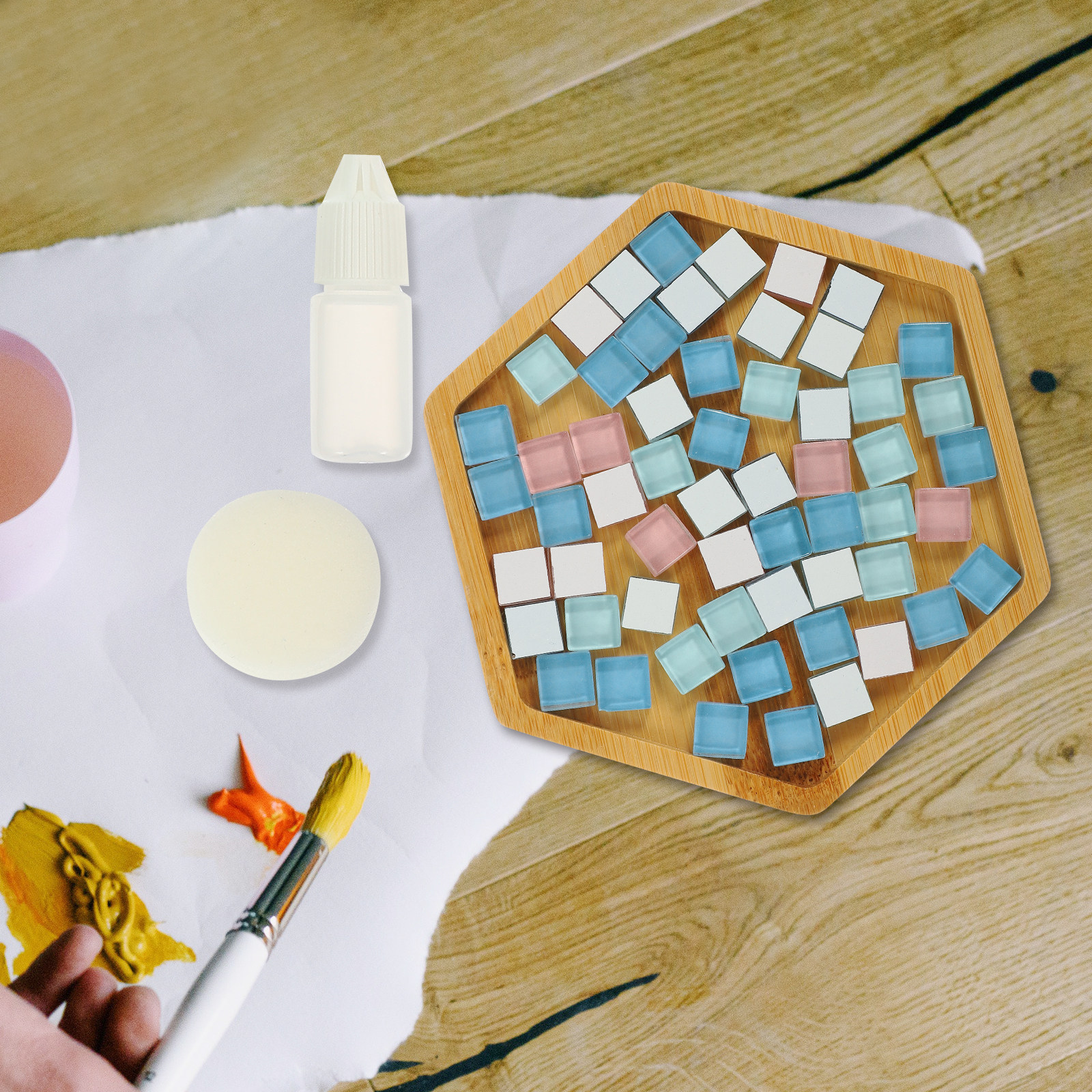 1Set Creative Coaster Making K - Mosaic Tile Supply incelemesi ve fiyatı