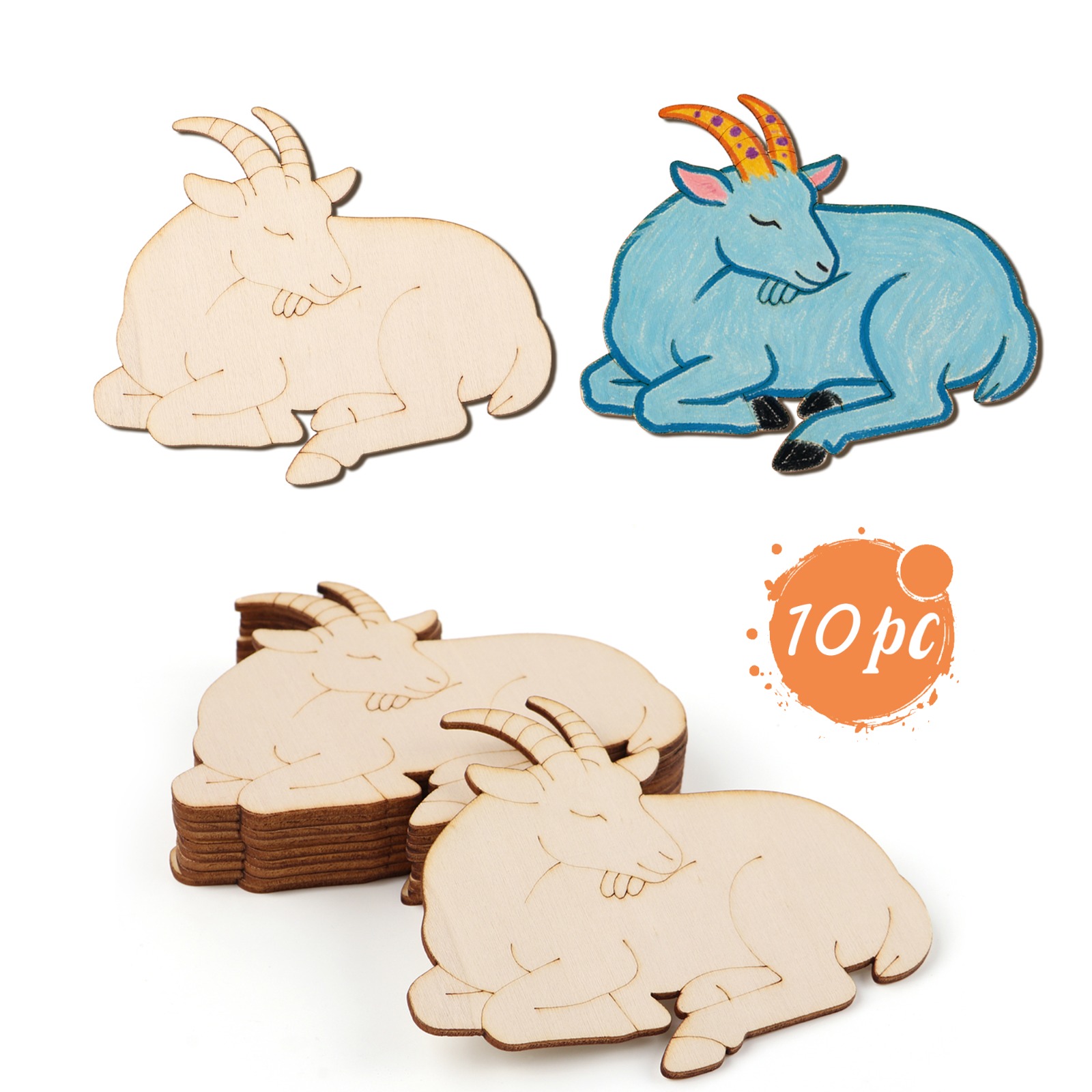 10pcs/set Unfinished Wood Shee - Art & Craft Zone incelemesi ve fiyatı