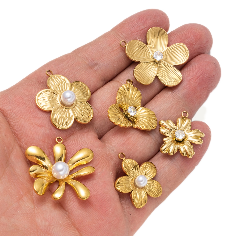 5pcs Gold Stainless Steel Flow - Art Craft Flower incelemesi ve fiyatı