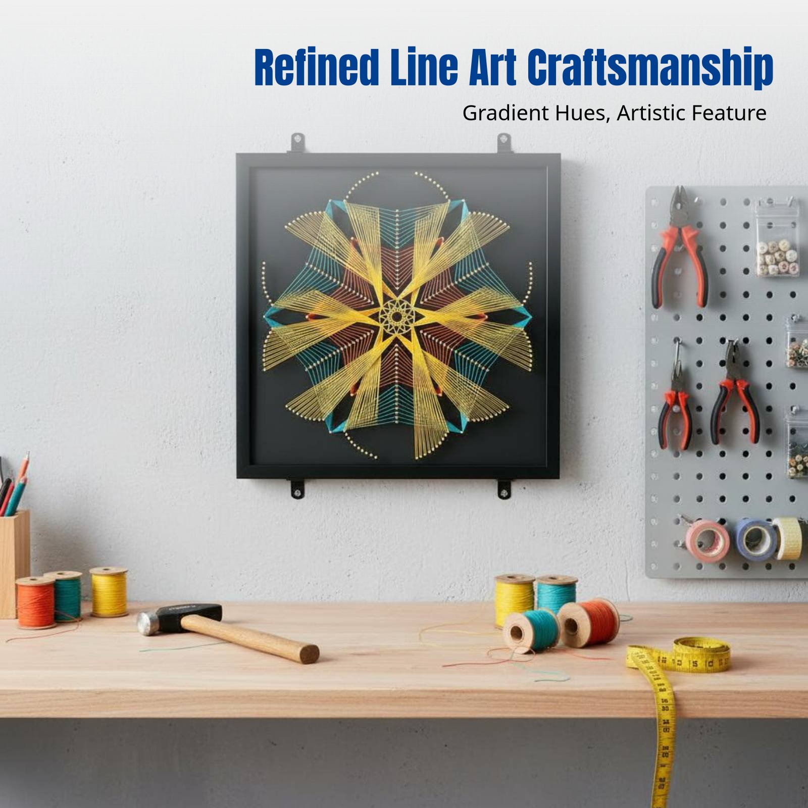 Geometric Pattern Nail String  - Art Craft Room incelemesi ve fiyatı