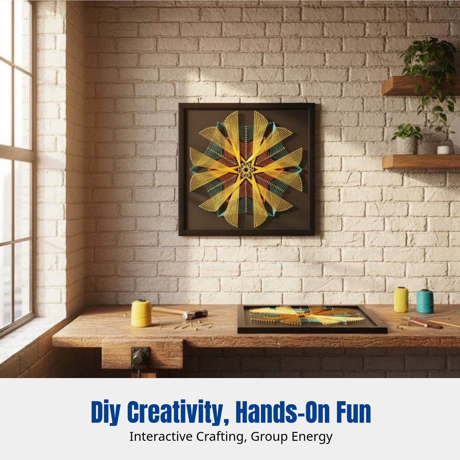 Geometric Pattern Nail String  - Art Craft Room incelemesi ve fiyatı